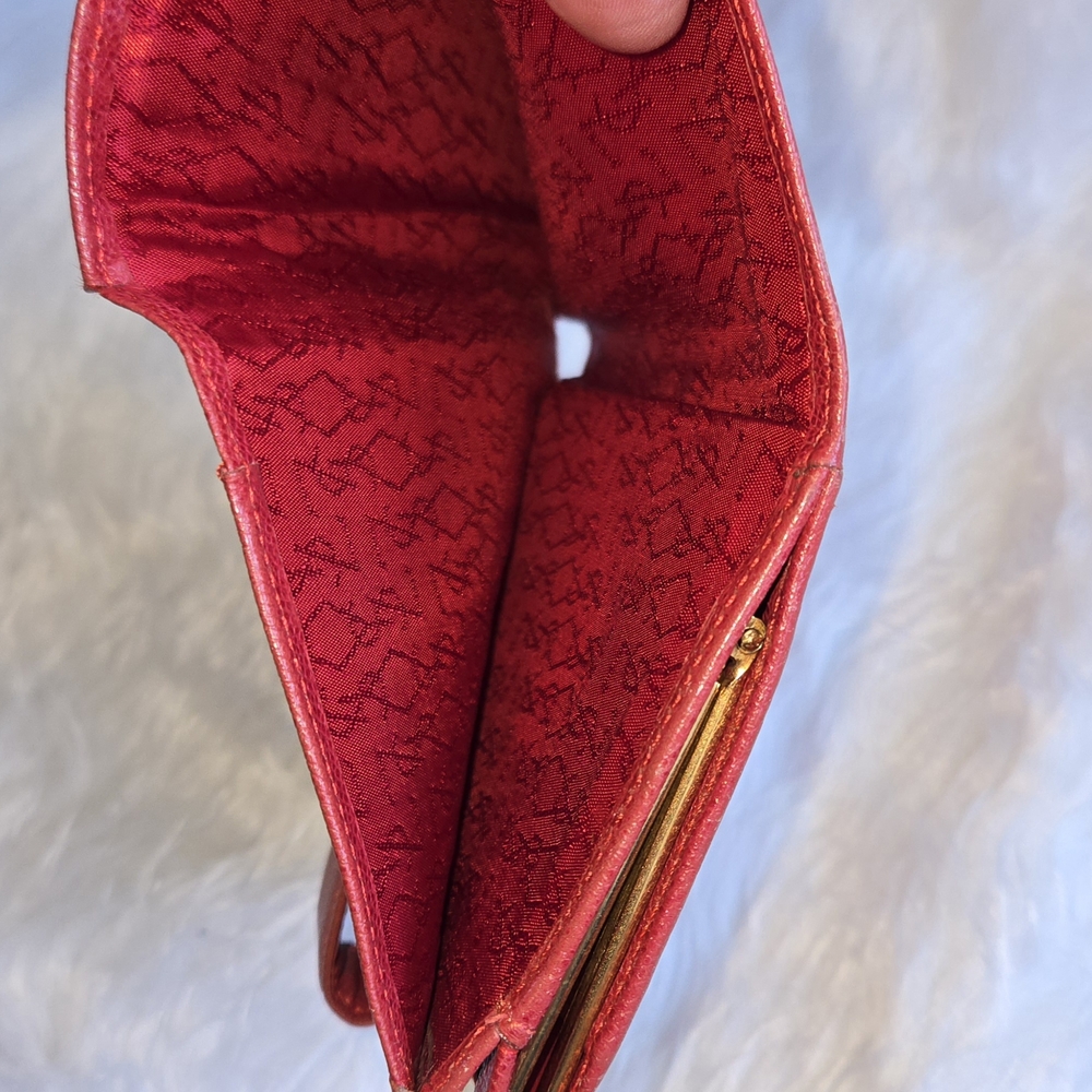 Yves Saint Laurent Burgundy Leather Wallet - Picture 8 of 16